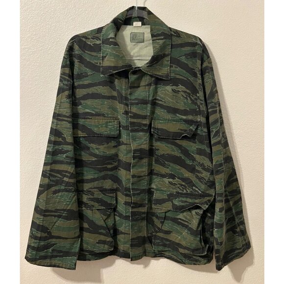 Vintage Buck-Spin Tiger Stripe Camouflage Hunting Combat Trousers Jacket Set - Picture 1 of 12